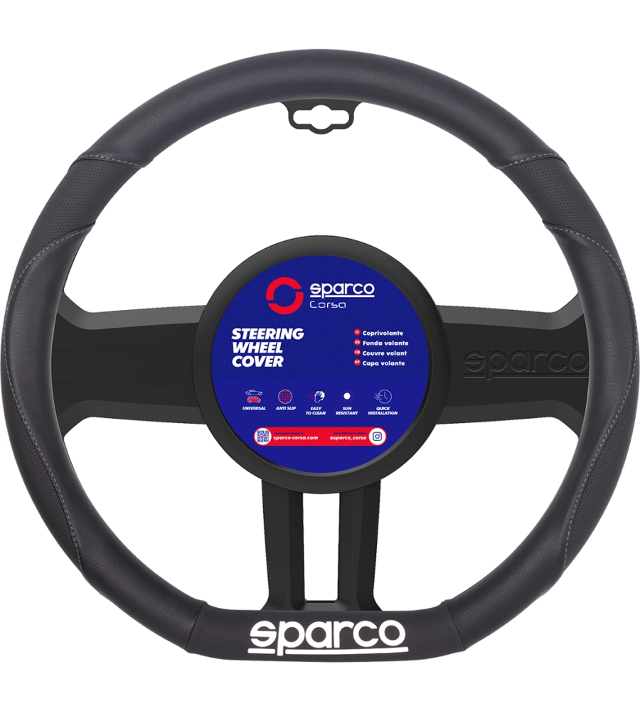 Coprivolante per auto sparco nero in pvc